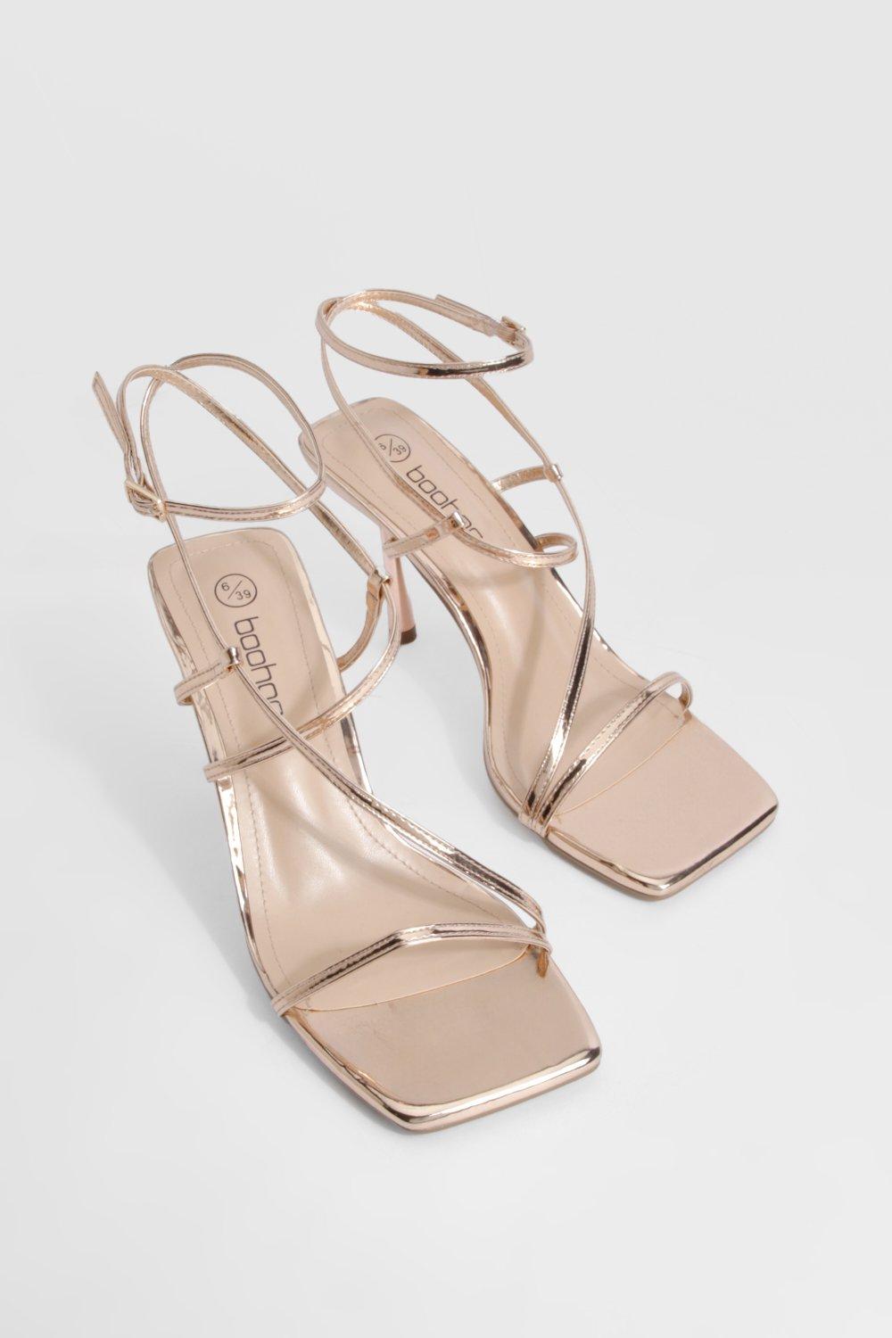 Boohoo rose hot sale gold heels